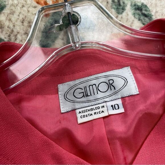 Vintage Gilmor Suit Blazer and Skirt Women’s Pink Barbie Career Fully Lined 10 - Picture 5 of 12